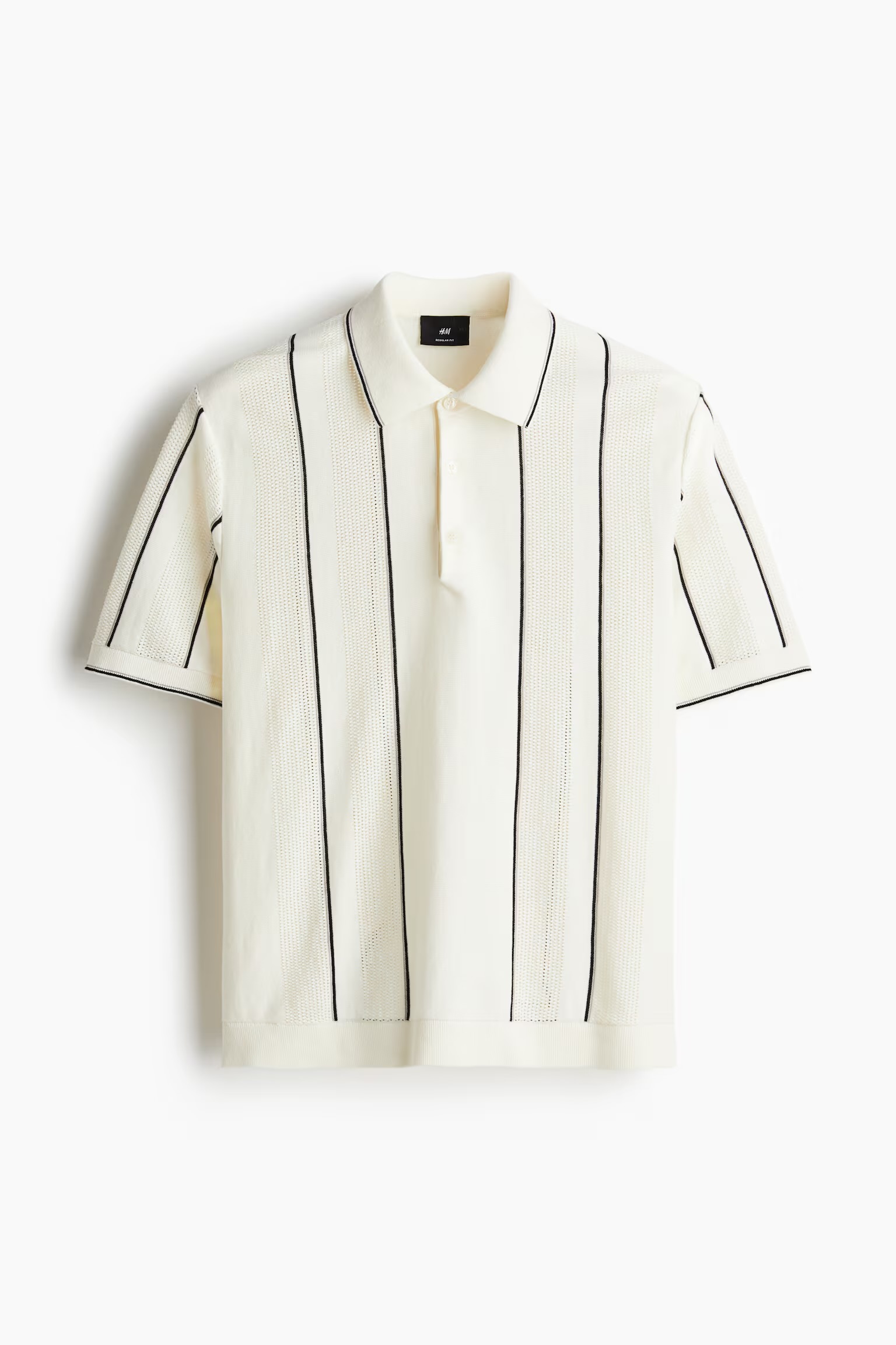 Regular Fit Pointelle-knit polo shirt