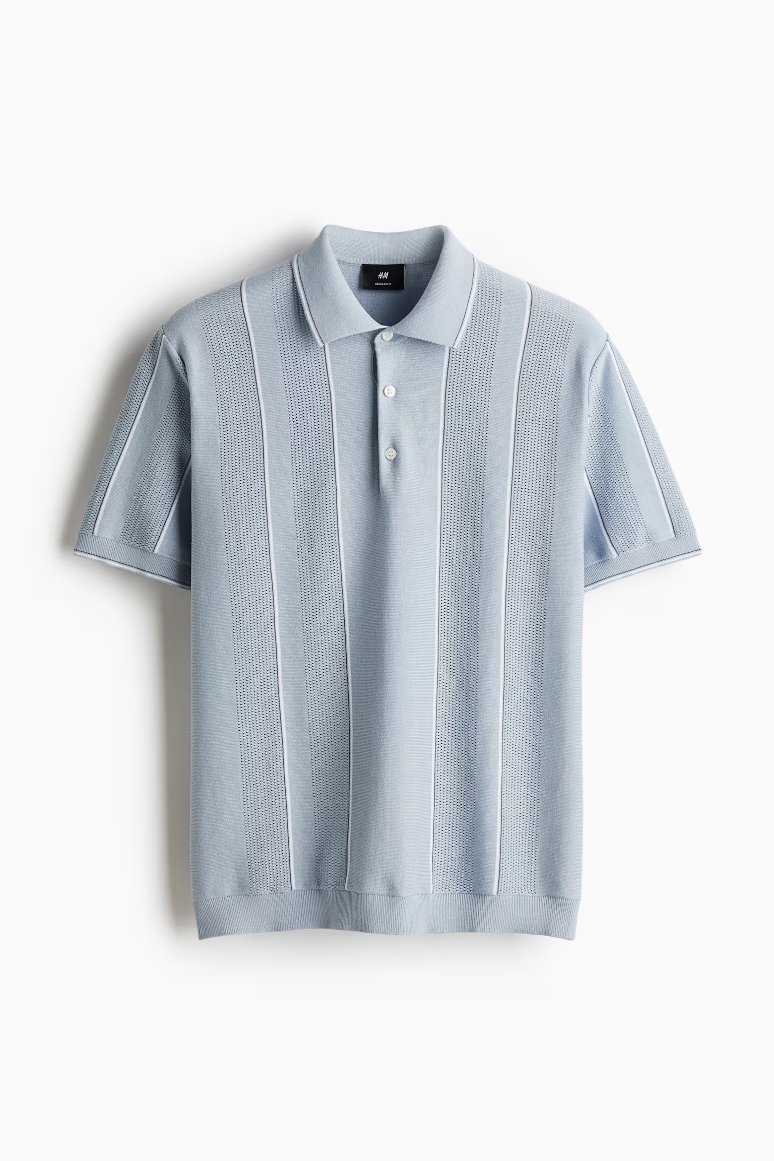 Regular Fit Pointelle-knit polo shirt
