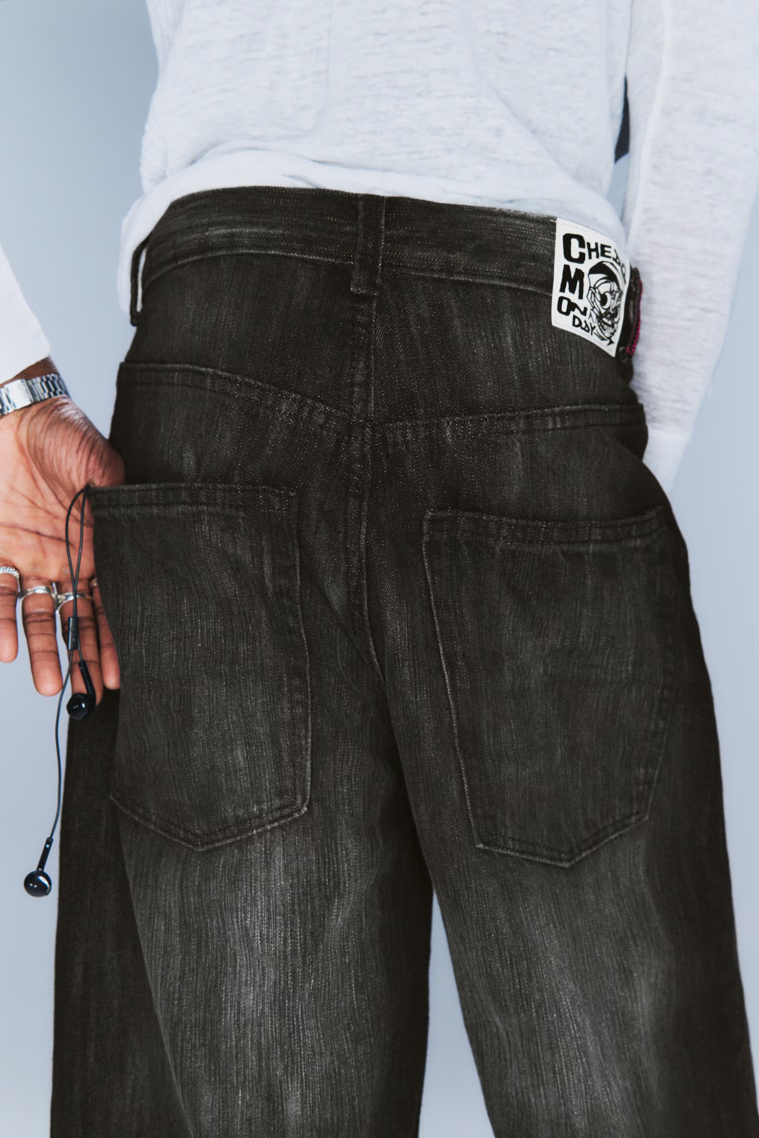 Rad Super Regular Waist Loose Wide Jeans
