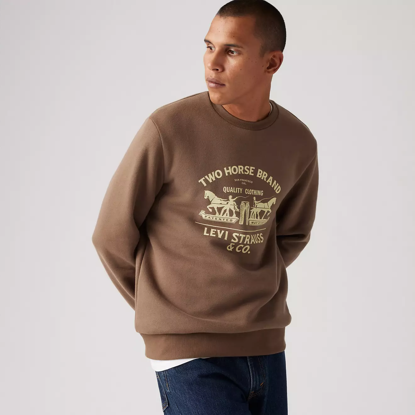 Standard Fit Graphic Crewneck Sweatshirt