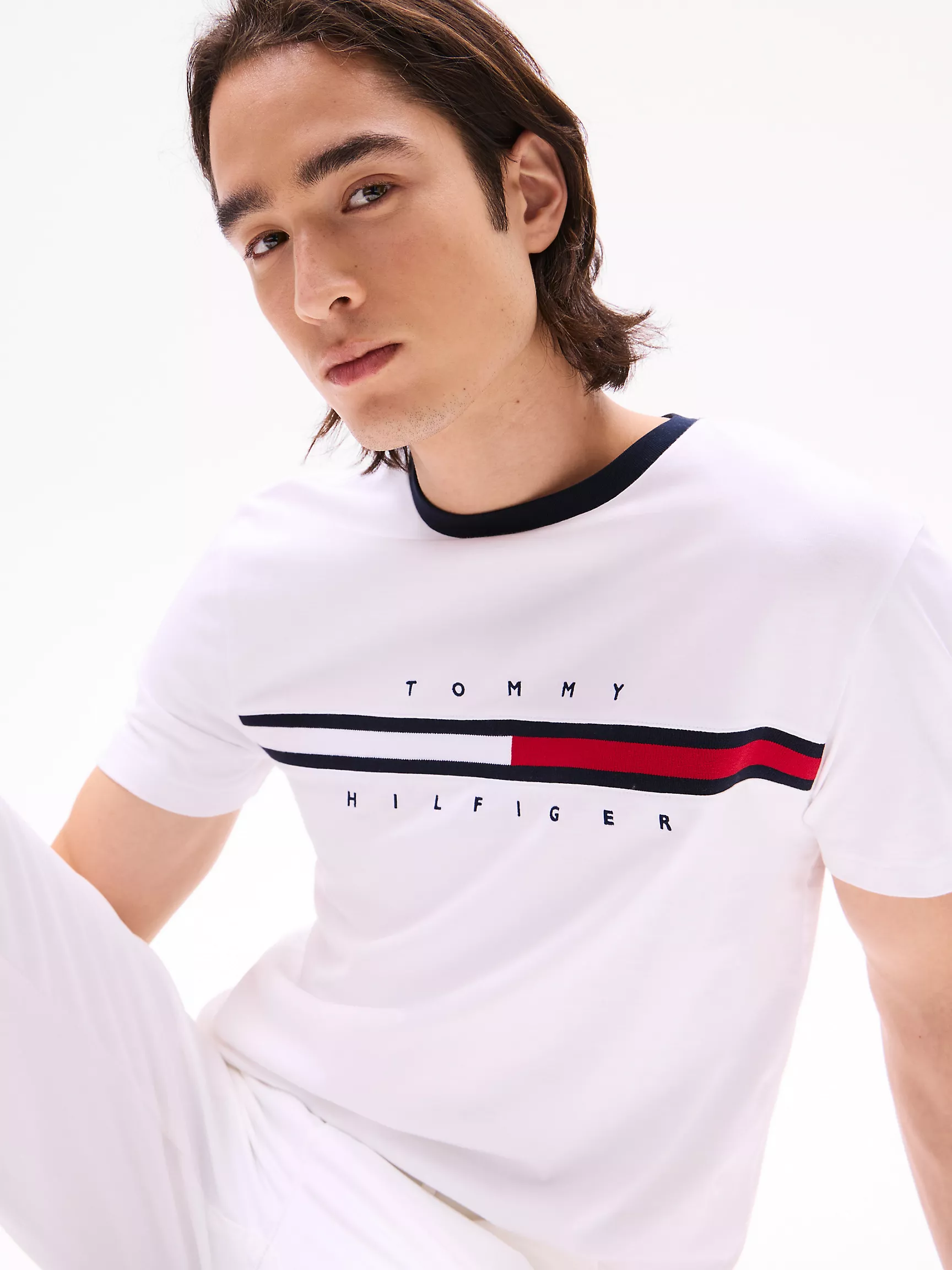  Embroidered Flag Logo T-Shirt