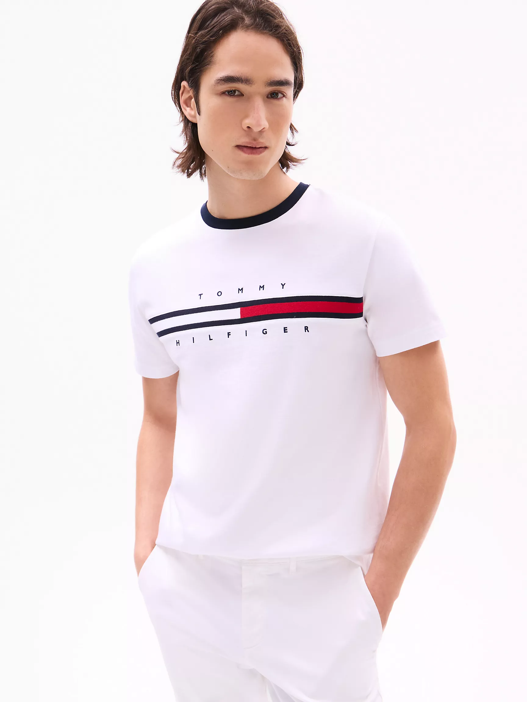  Embroidered Flag Logo T-Shirt