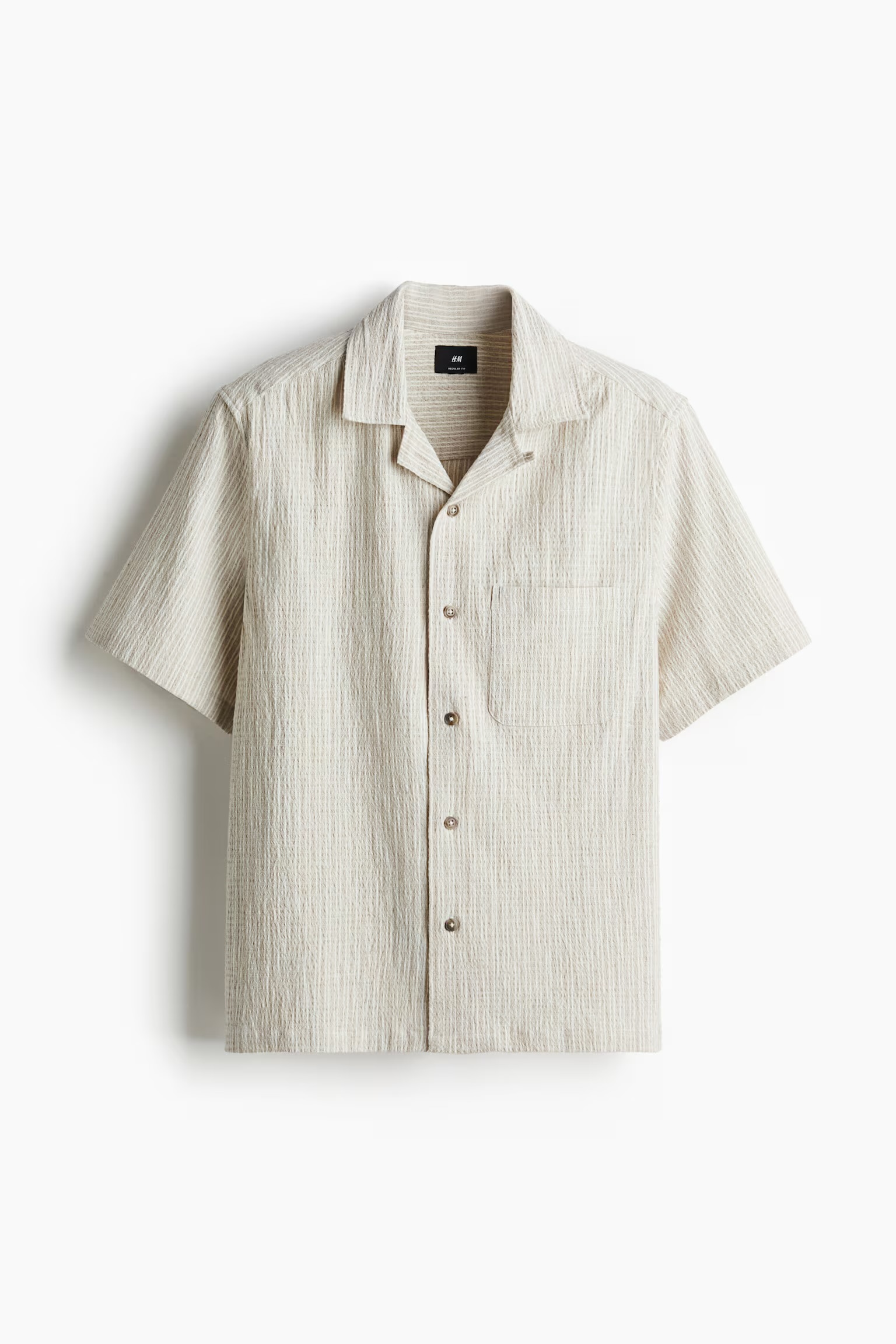 Regular Fit Linen-blend resort shirt