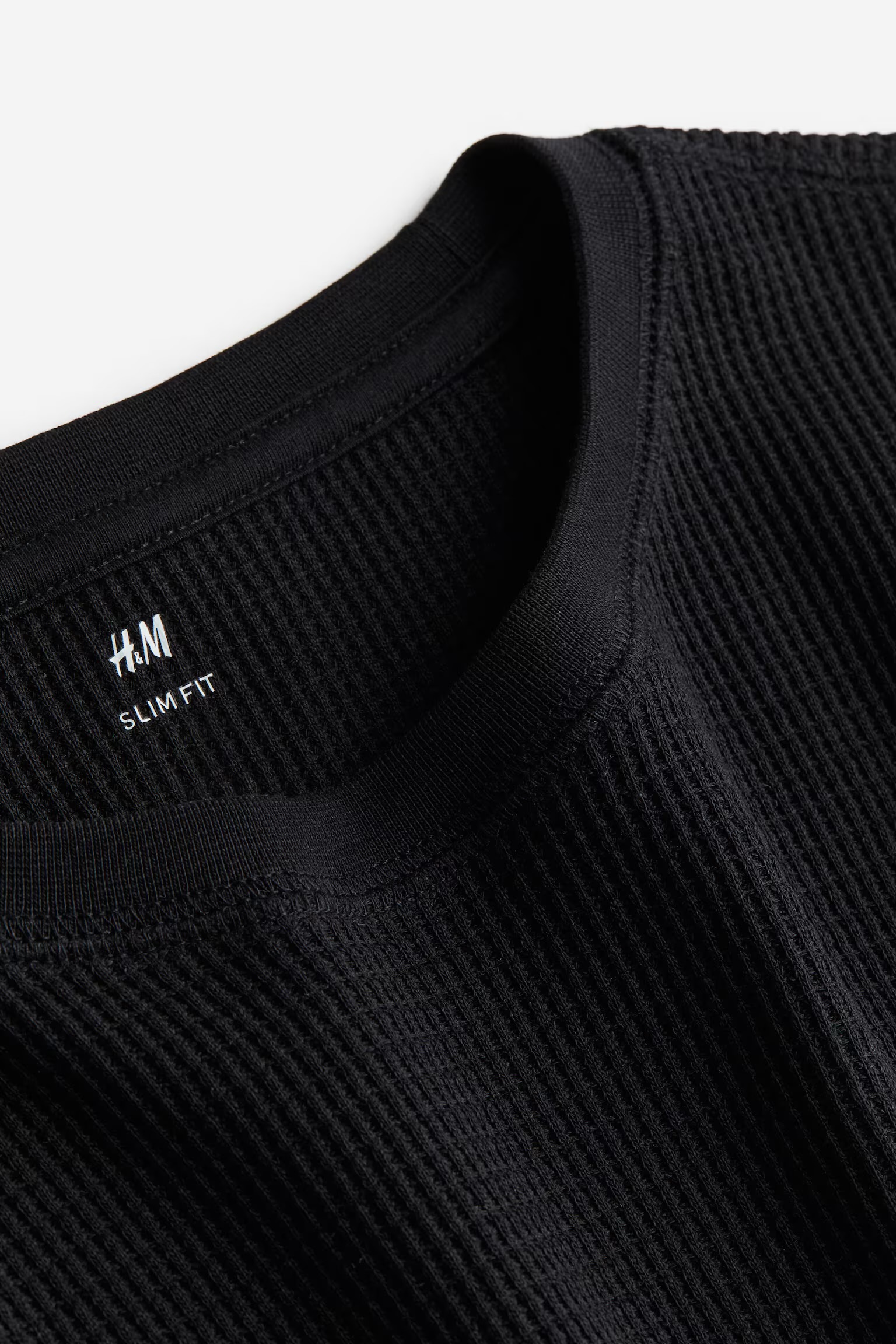 Slim Fit Waffled jersey top
