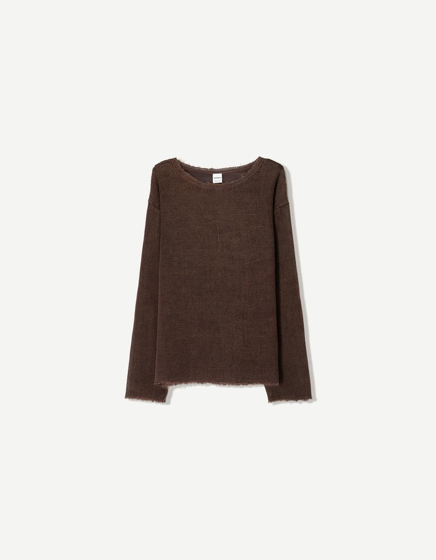 Long sleeve mesh T-shirt