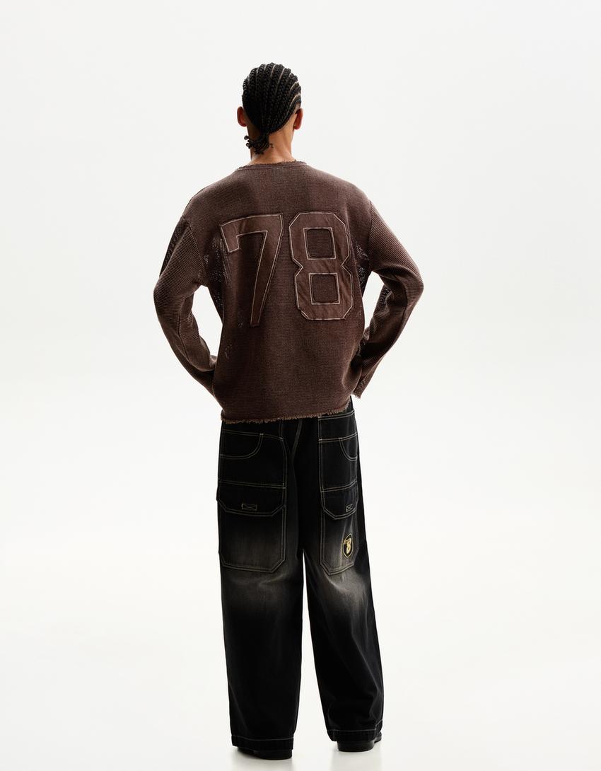 Long sleeve mesh T-shirt 