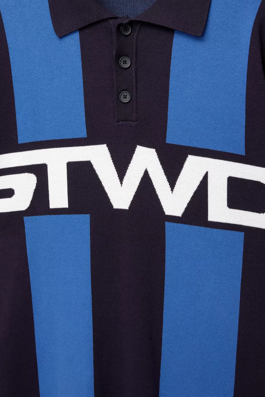  Striped STWD knit polo shirt 