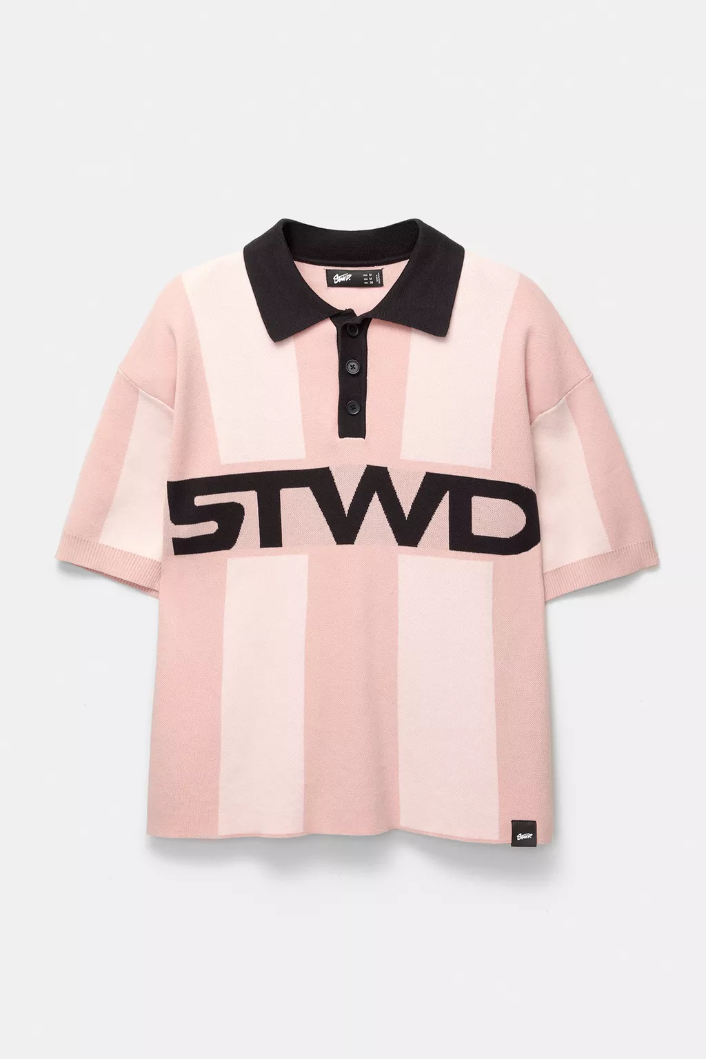  Striped STWD knit polo shirt 