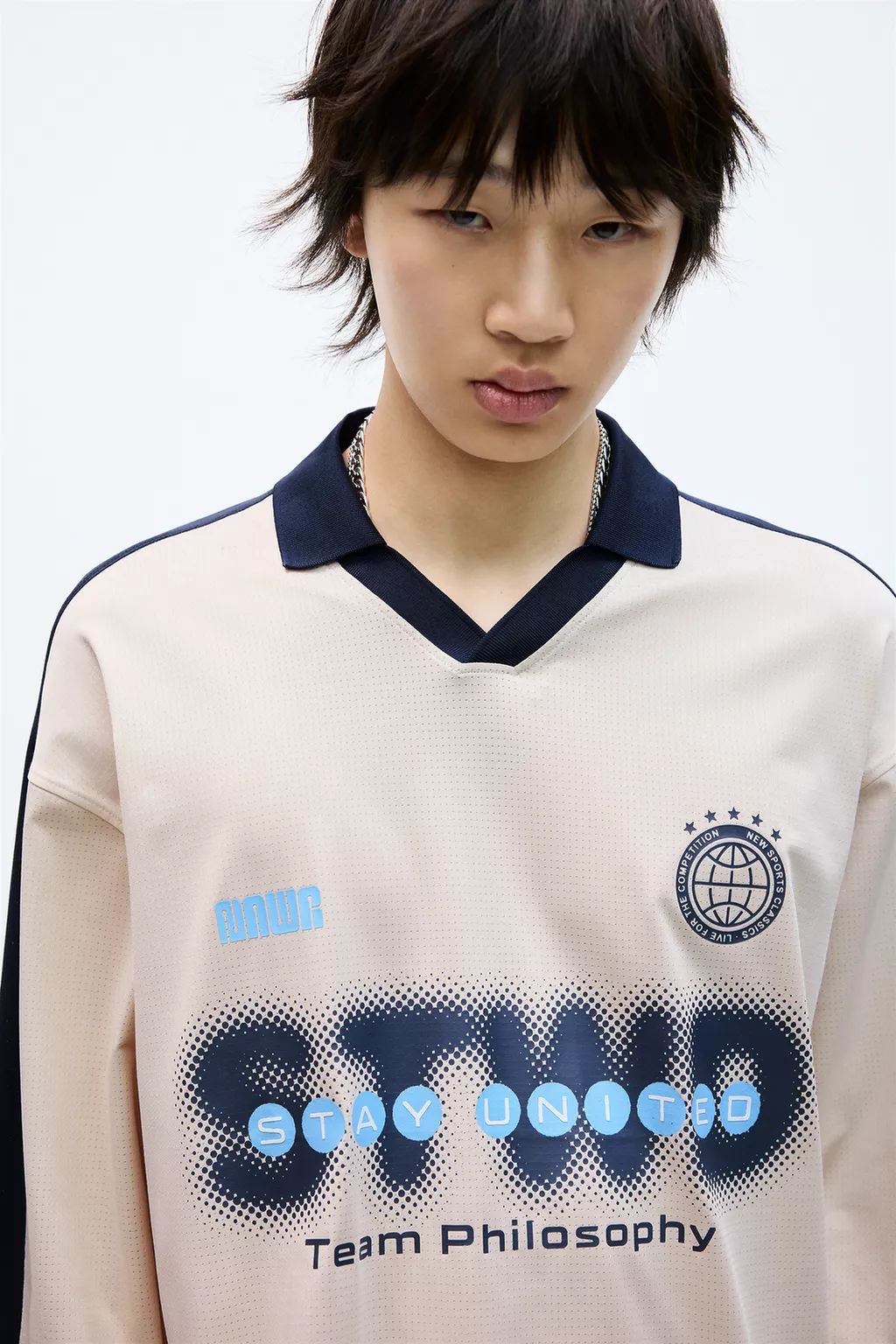  STWD polo collar T-shirt 