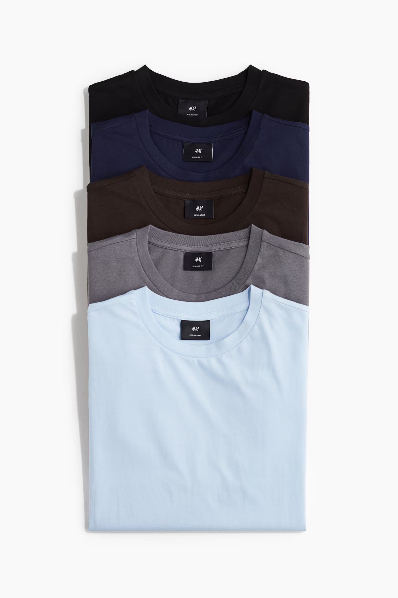 5 Pcs Regular Fit T-shirt