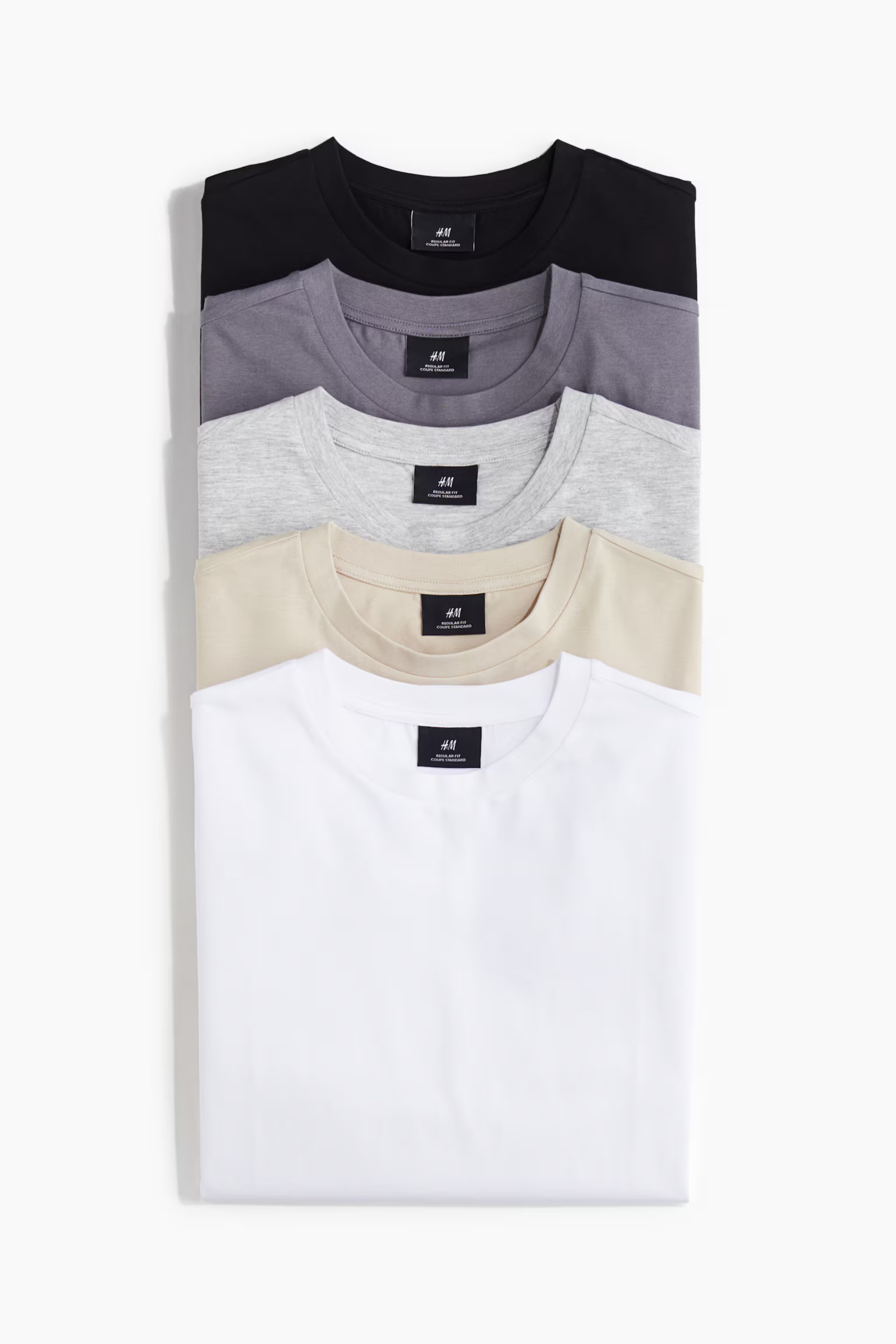5 Pcs Regular Fit T-shirt