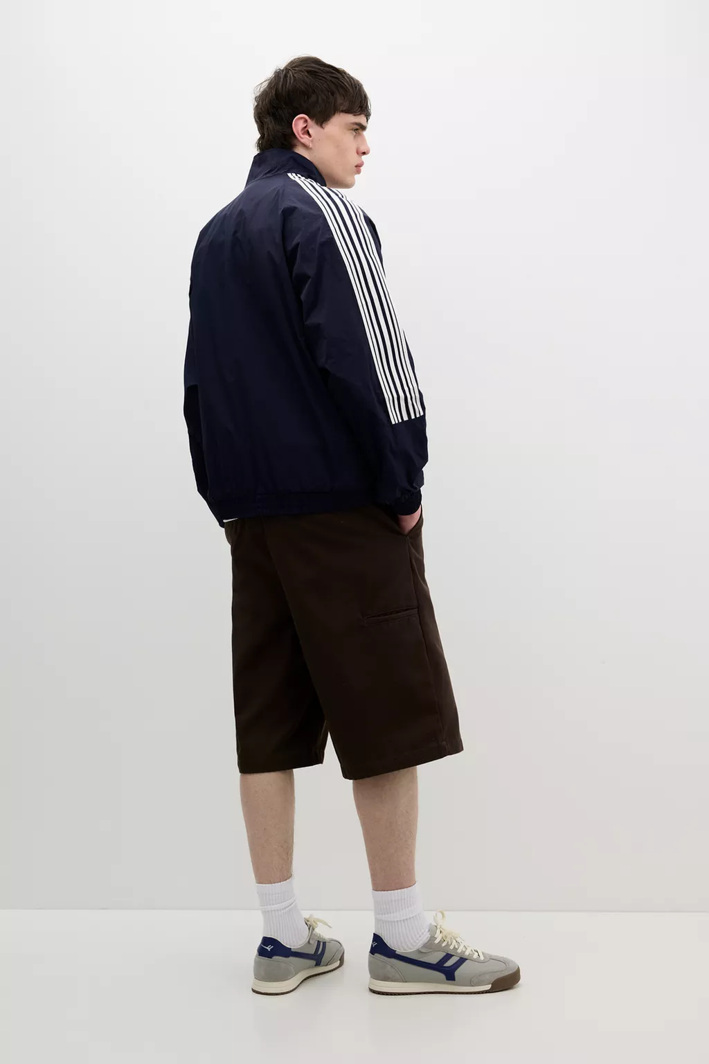 Raincoat with side stripes