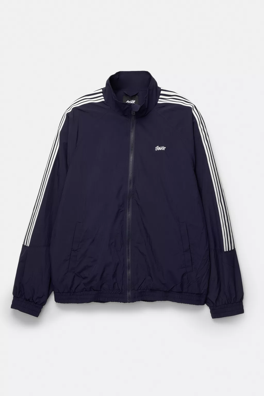 Raincoat with side stripes