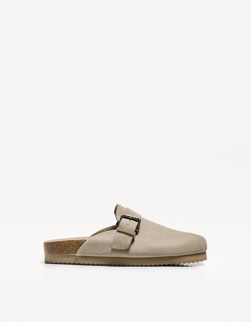 Clogs with buckle detail