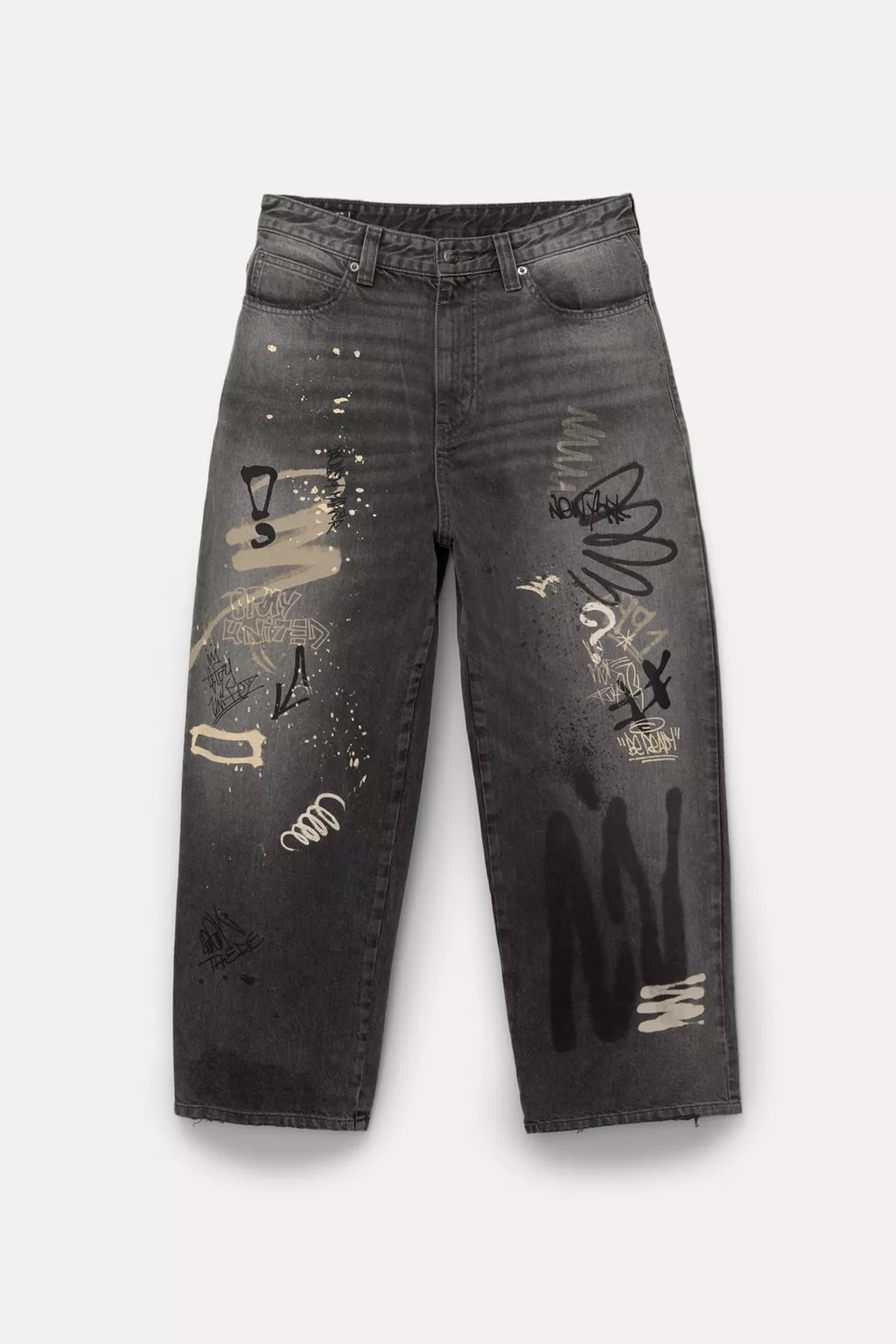 STWD graffiti patterned skater jeans