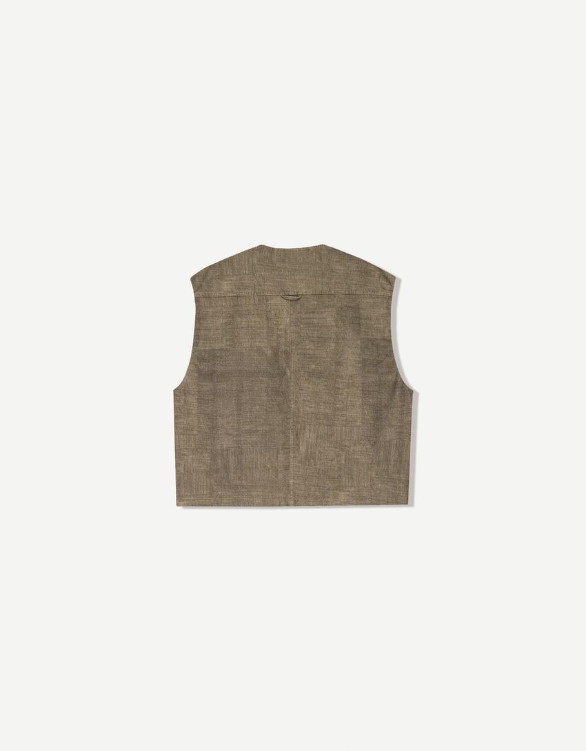  Oversize multi-pocket gilet 