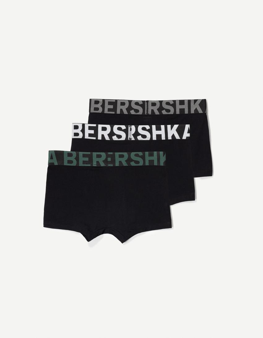 3-pack of boxers with printed waistband 