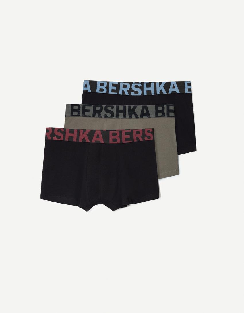 3-pack of boxers with printed waistband 