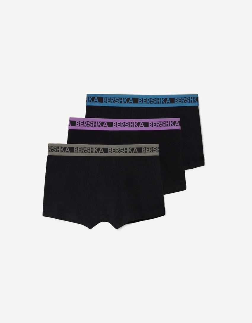 3-pack of boxers with printed waistband 