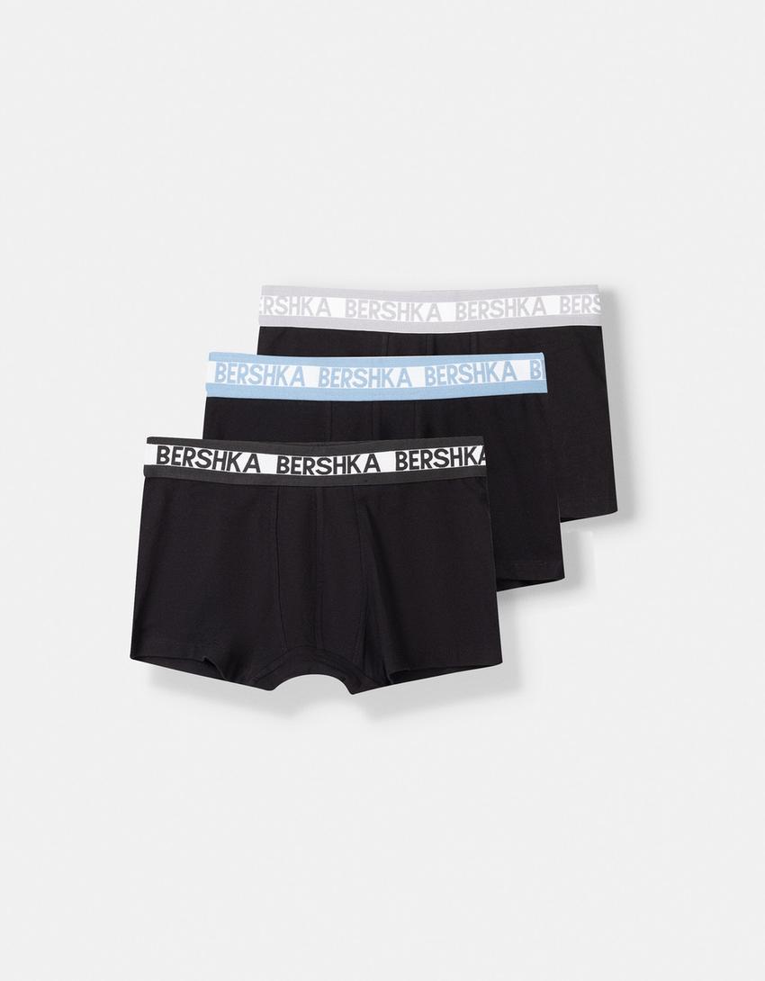 3-pack of boxers with printed waistband 