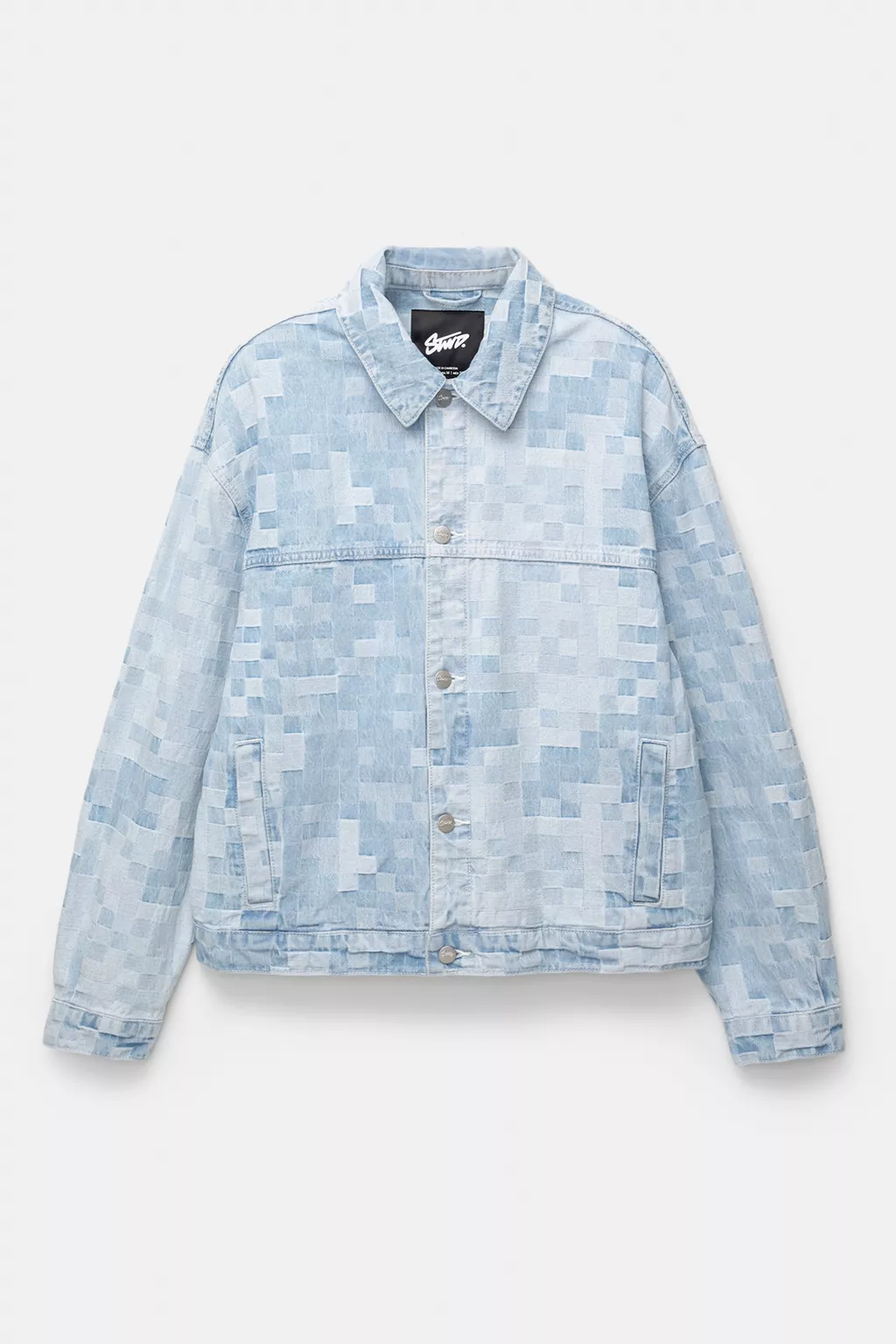 Check denim jacket