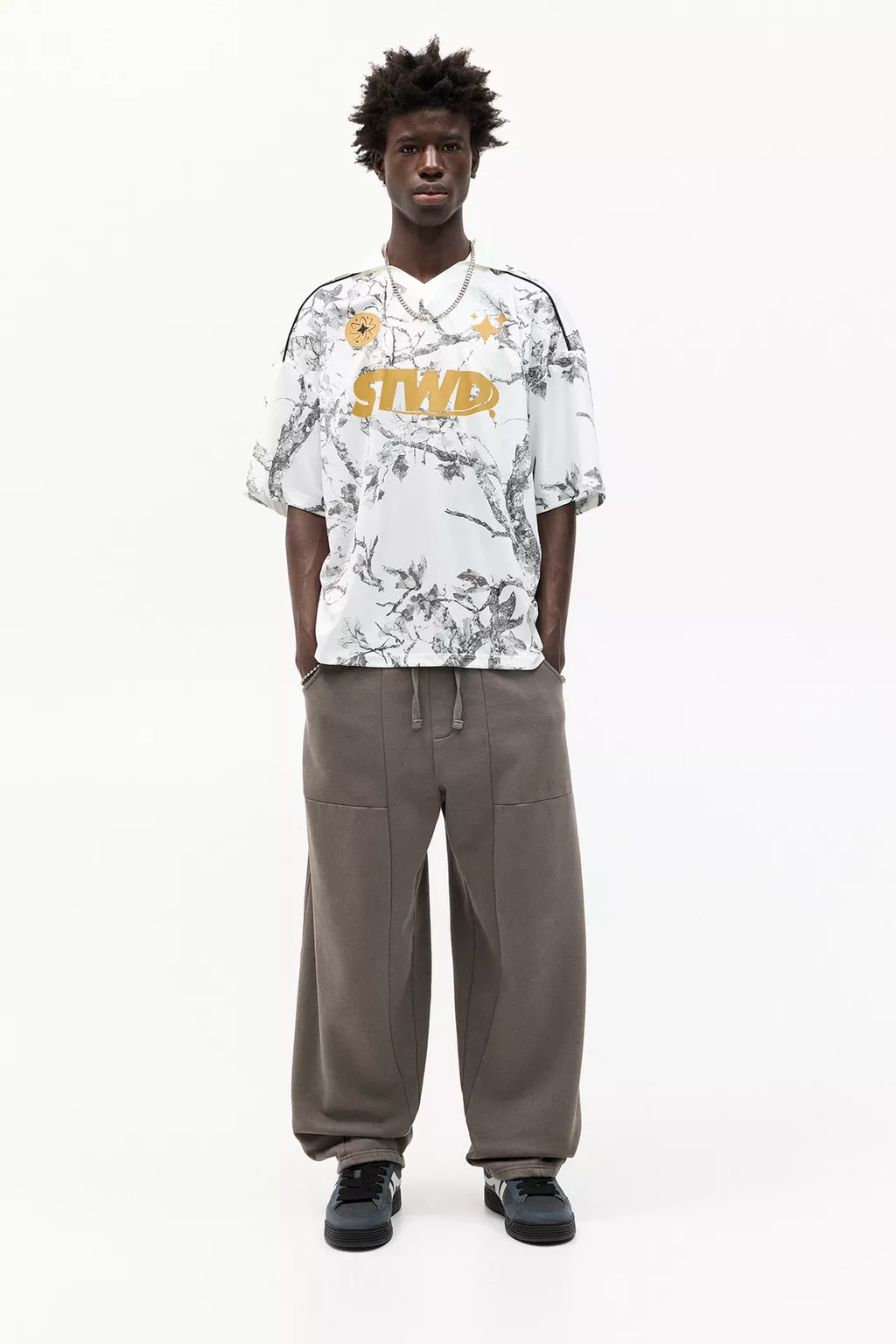  STWD polo collar T-shirt 