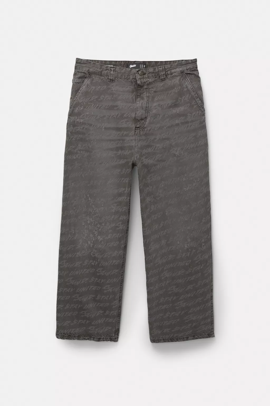 Laser print skater jeans