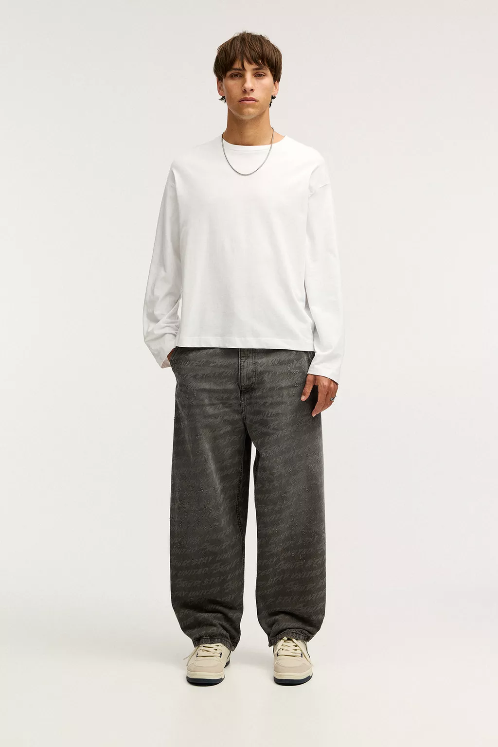  Laser print skater jeans 
