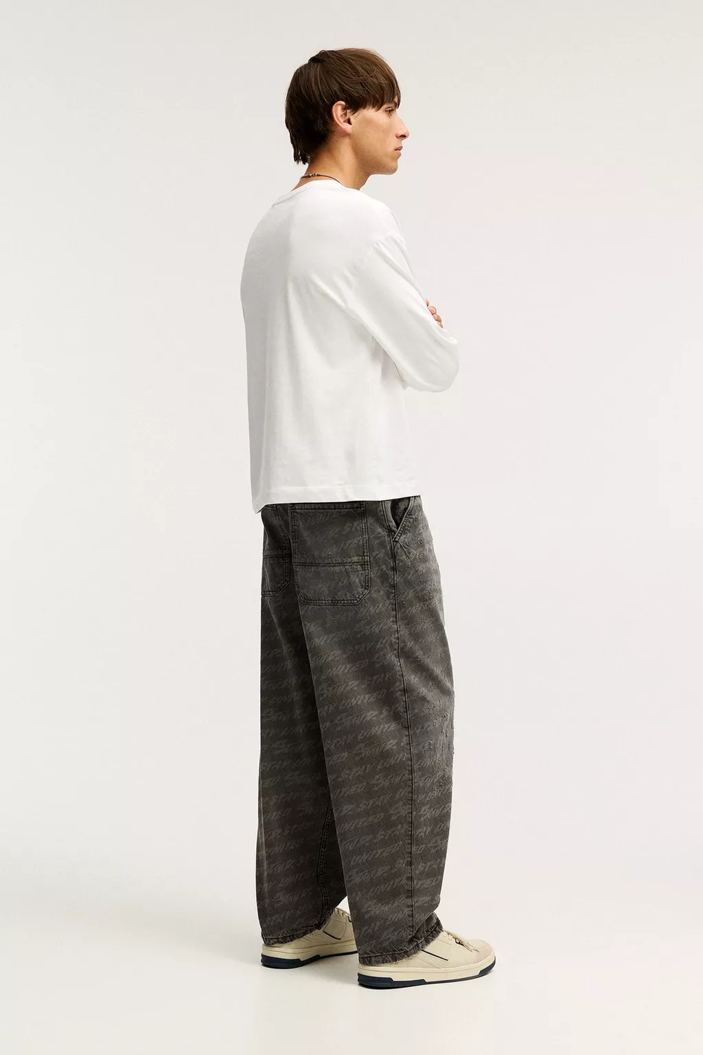  Laser print skater jeans 
