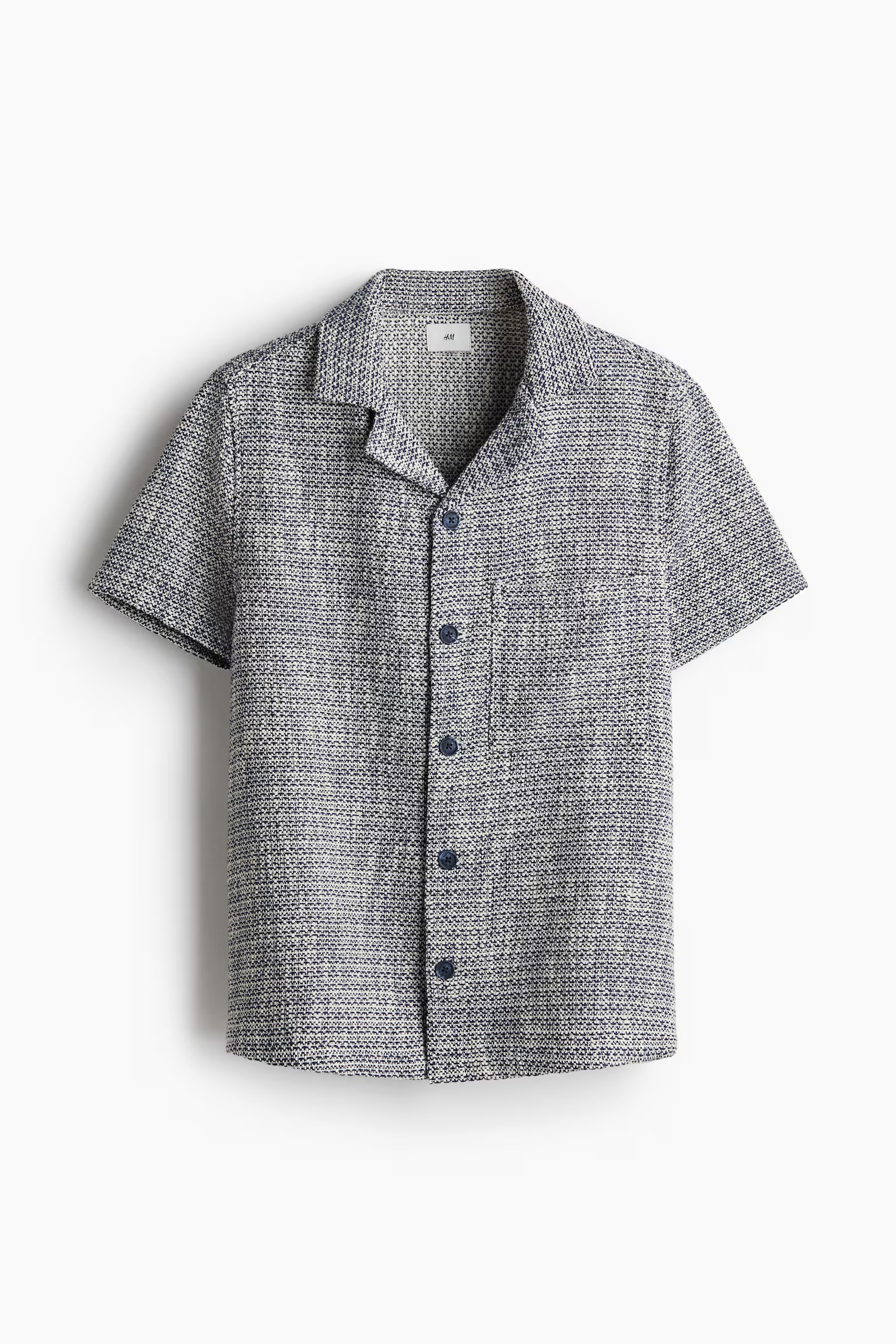 Regular Fit Texturing Woven Men's Collar Shirt