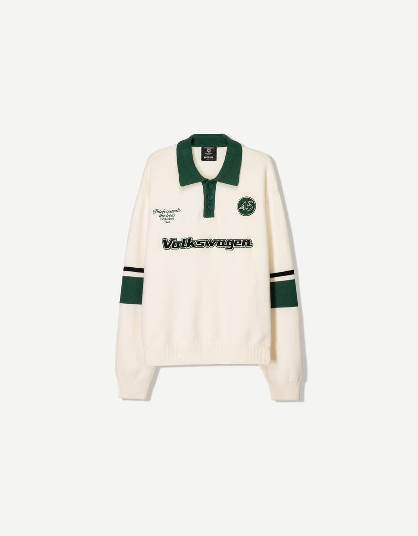 Volkswagen printed polo collar sweater