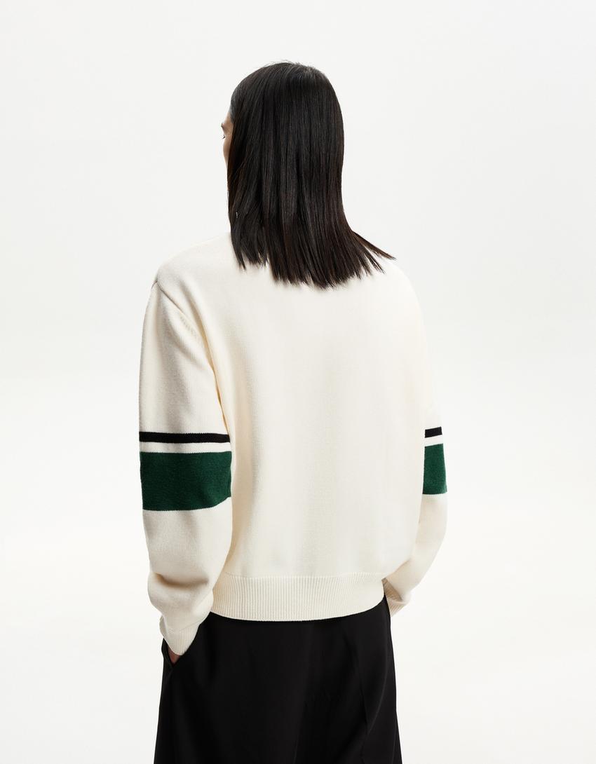 Volkswagen printed polo collar sweater