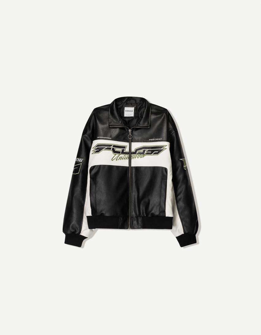  Artificial leather jacket 