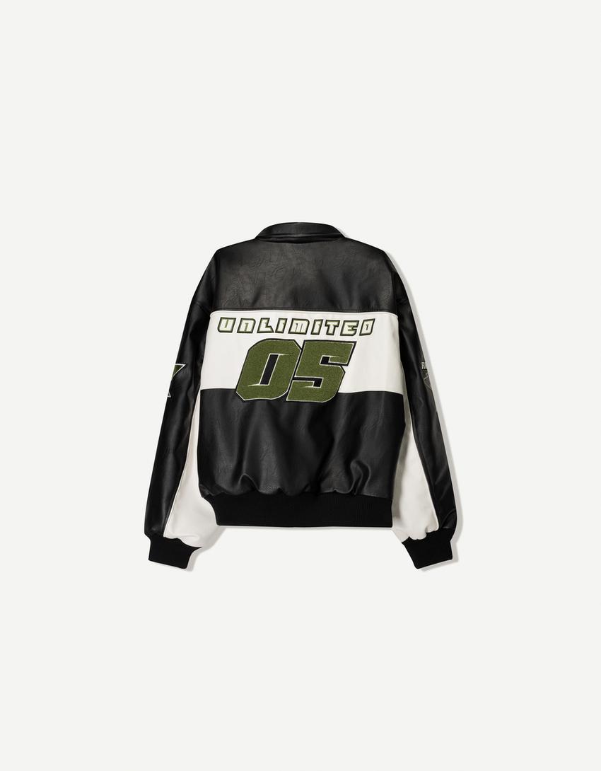  Artificial leather jacket 