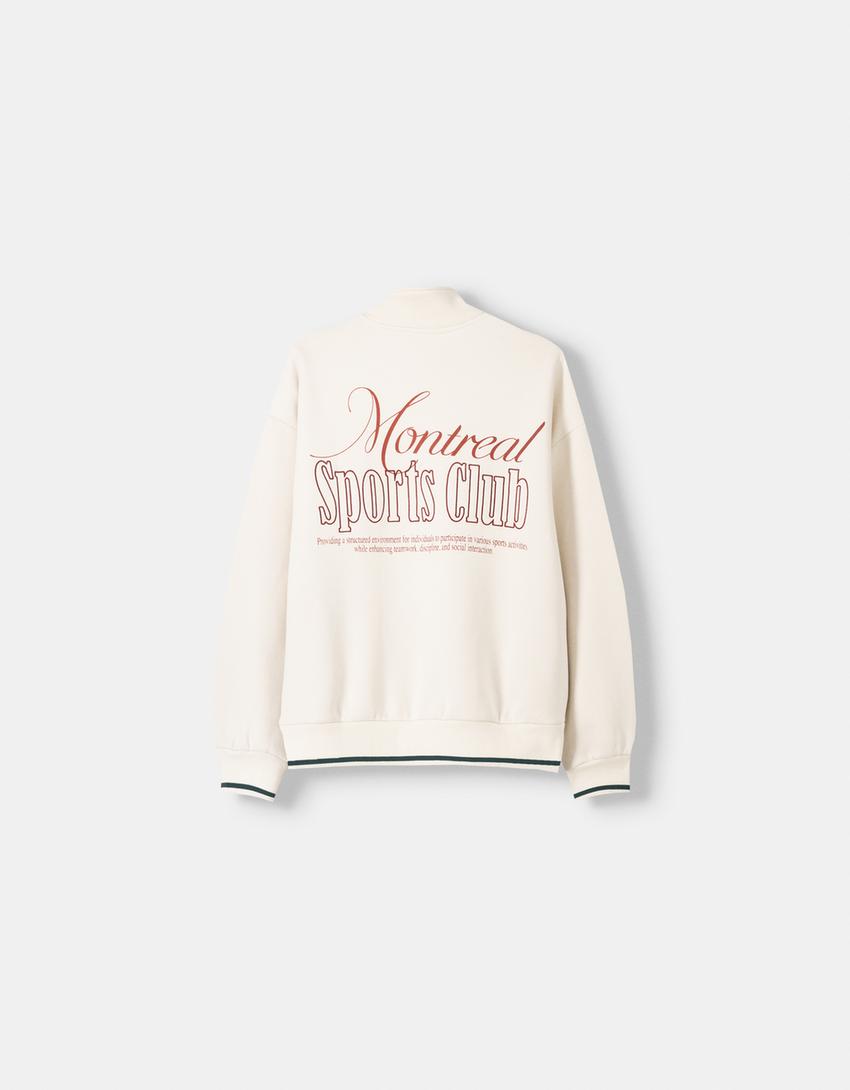 Printed zipper sweatshirt 