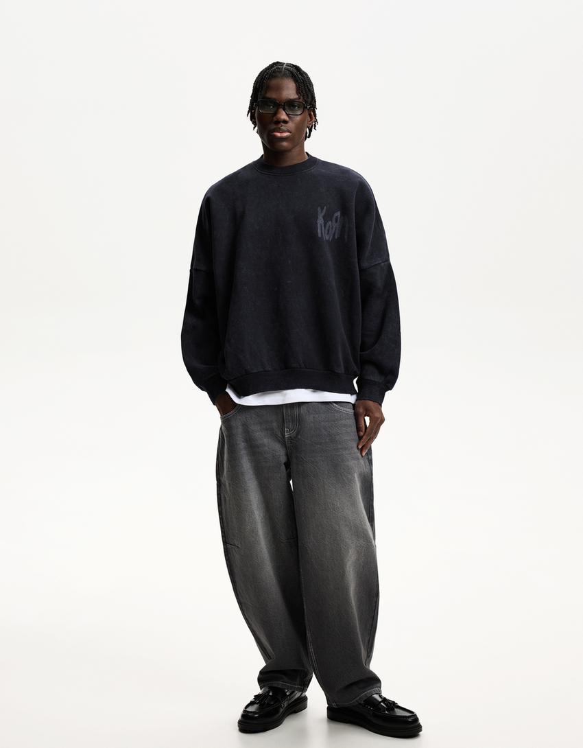  Bonge printed bike collar sweatshirt 