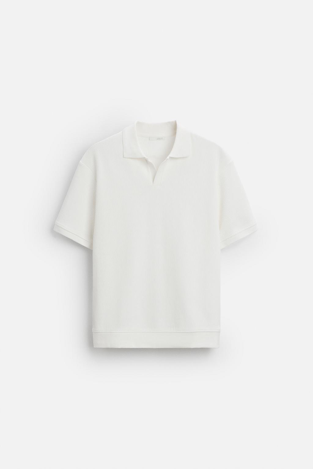VERTICAL TEXTURED POLO SHIRT
