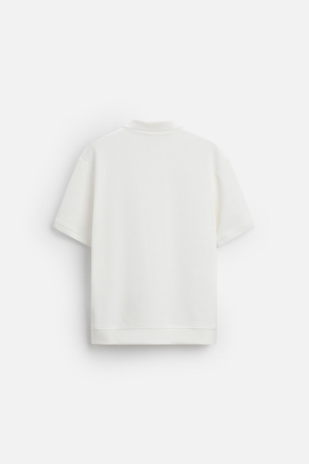 VERTICAL TEXTURED POLO SHIRT