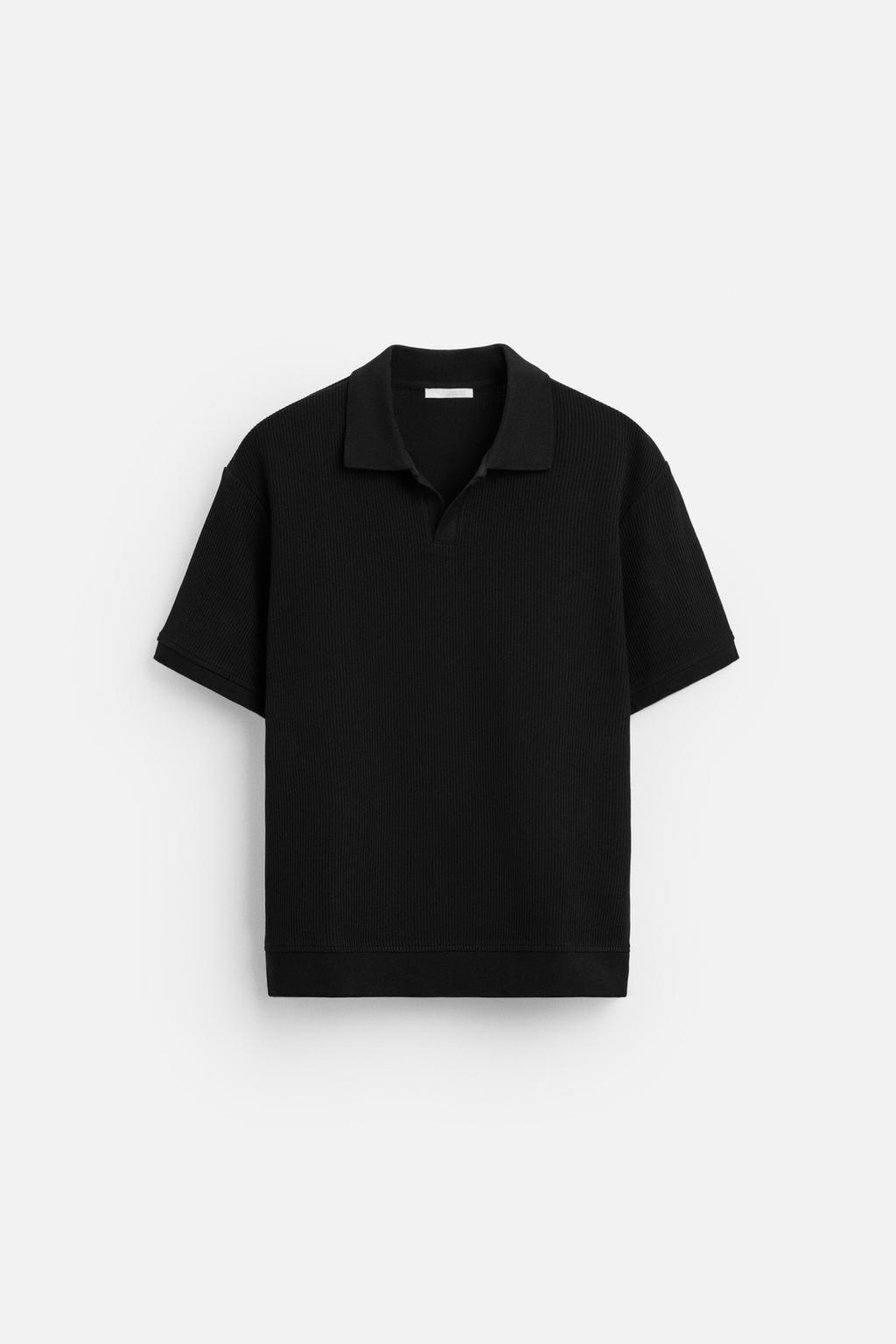 VERTICAL TEXTURED POLO SHIRT