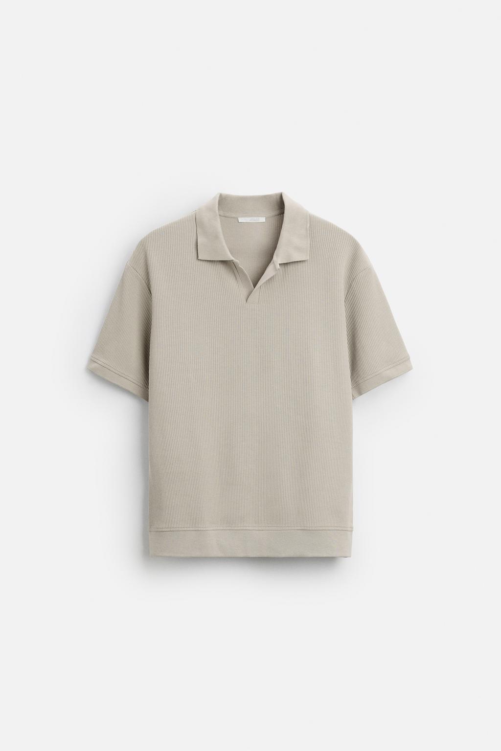 VERTICAL TEXTURED POLO SHIRT