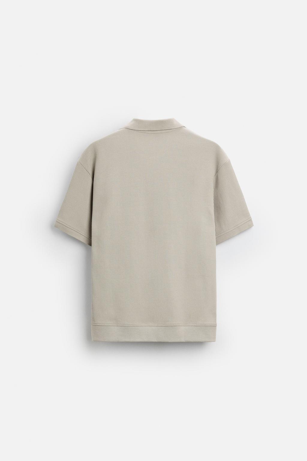 VERTICAL TEXTURED POLO SHIRT