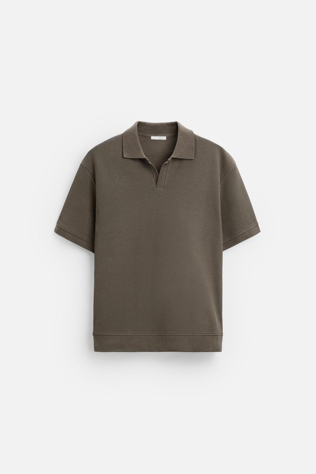 VERTICAL TEXTURED POLO SHIRT