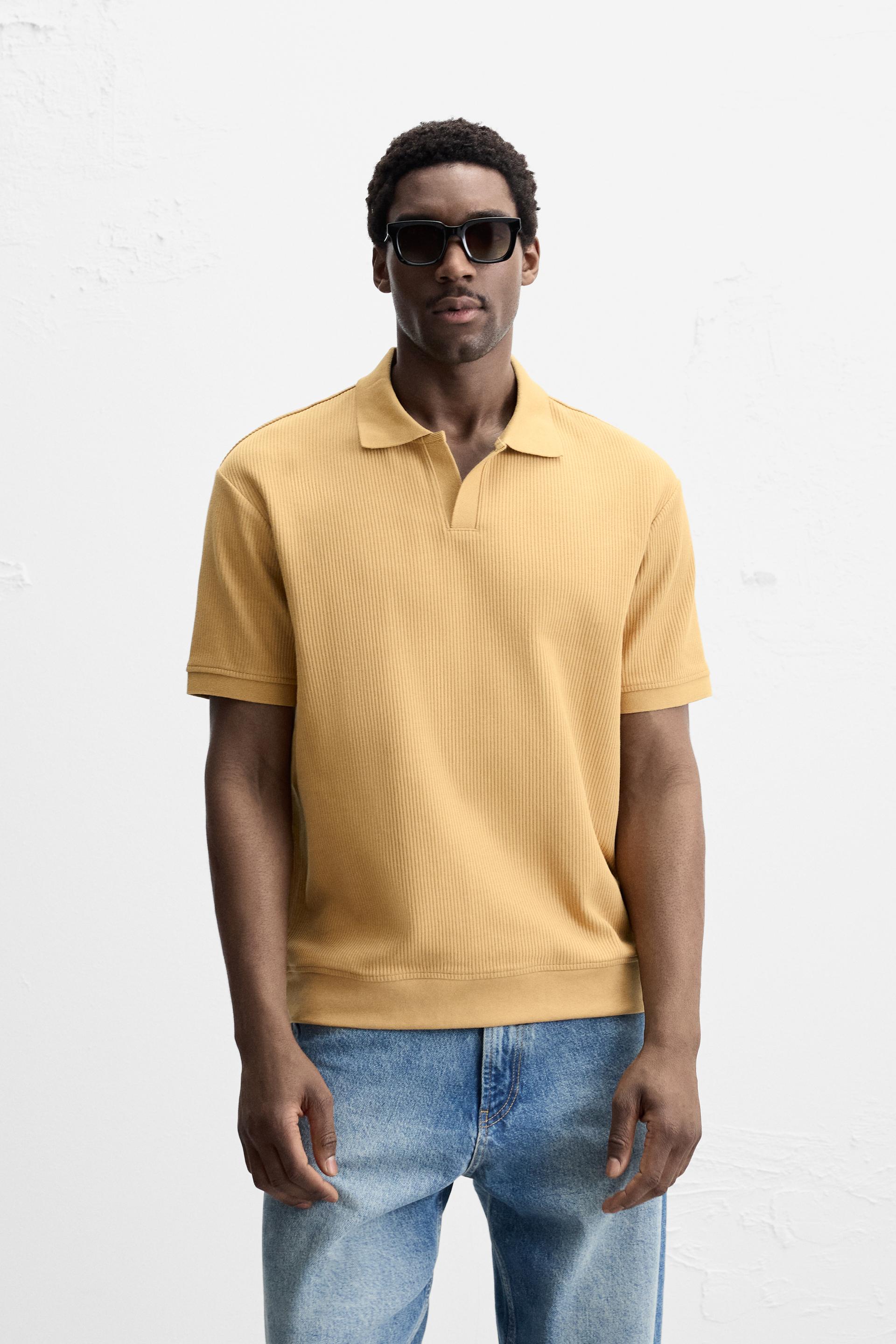 VERTICAL TEXTURED POLO SHIRT