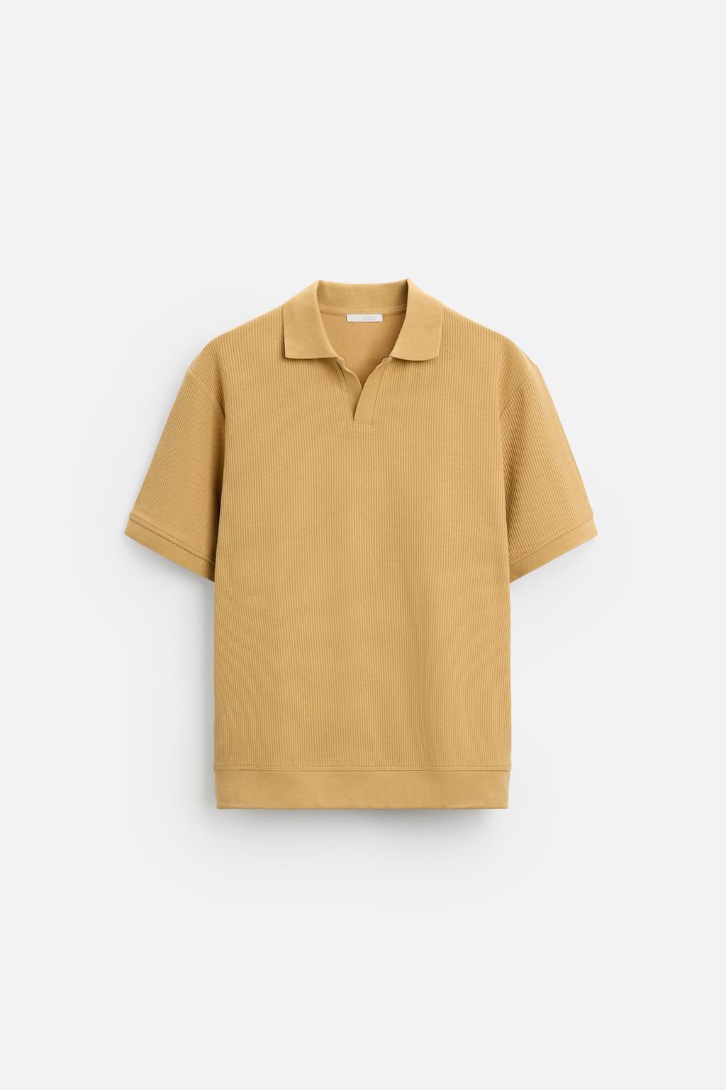 VERTICAL TEXTURED POLO SHIRT