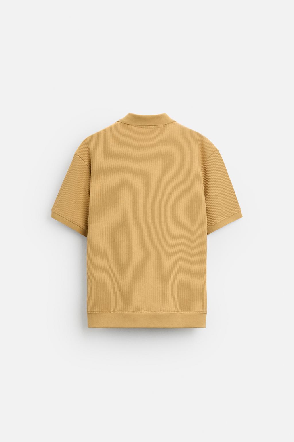 VERTICAL TEXTURED POLO SHIRT