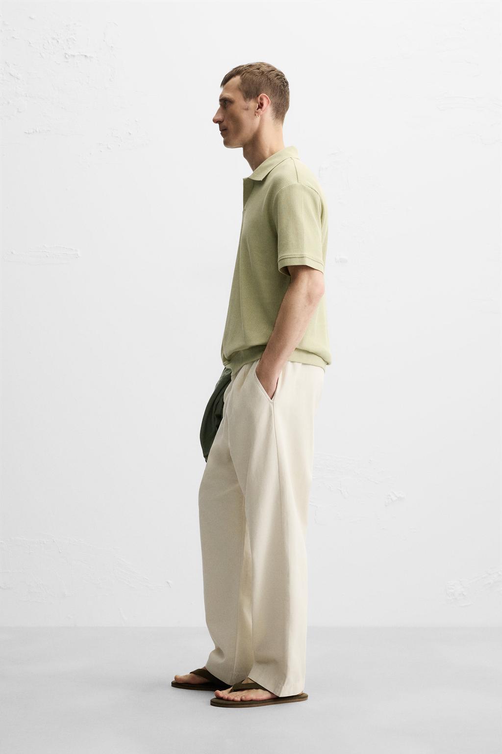 VERTICAL TEXTURED POLO SHIRT