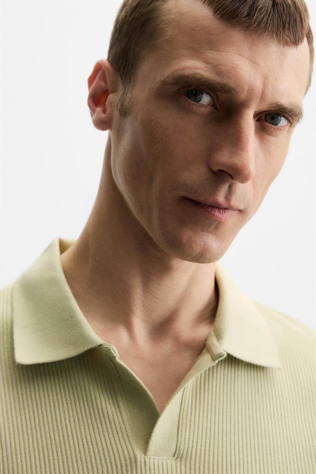 VERTICAL TEXTURED POLO SHIRT