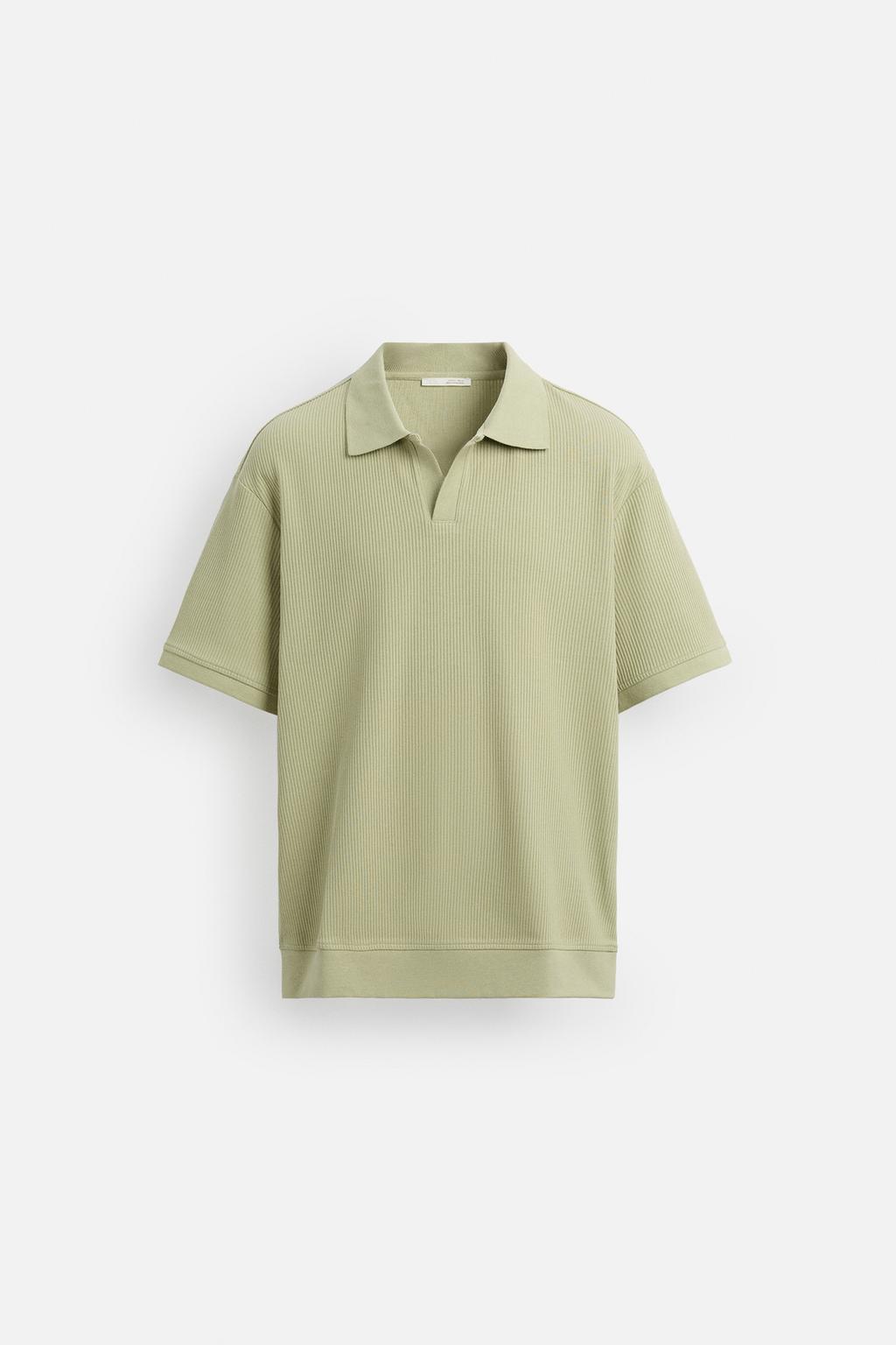 VERTICAL TEXTURED POLO SHIRT