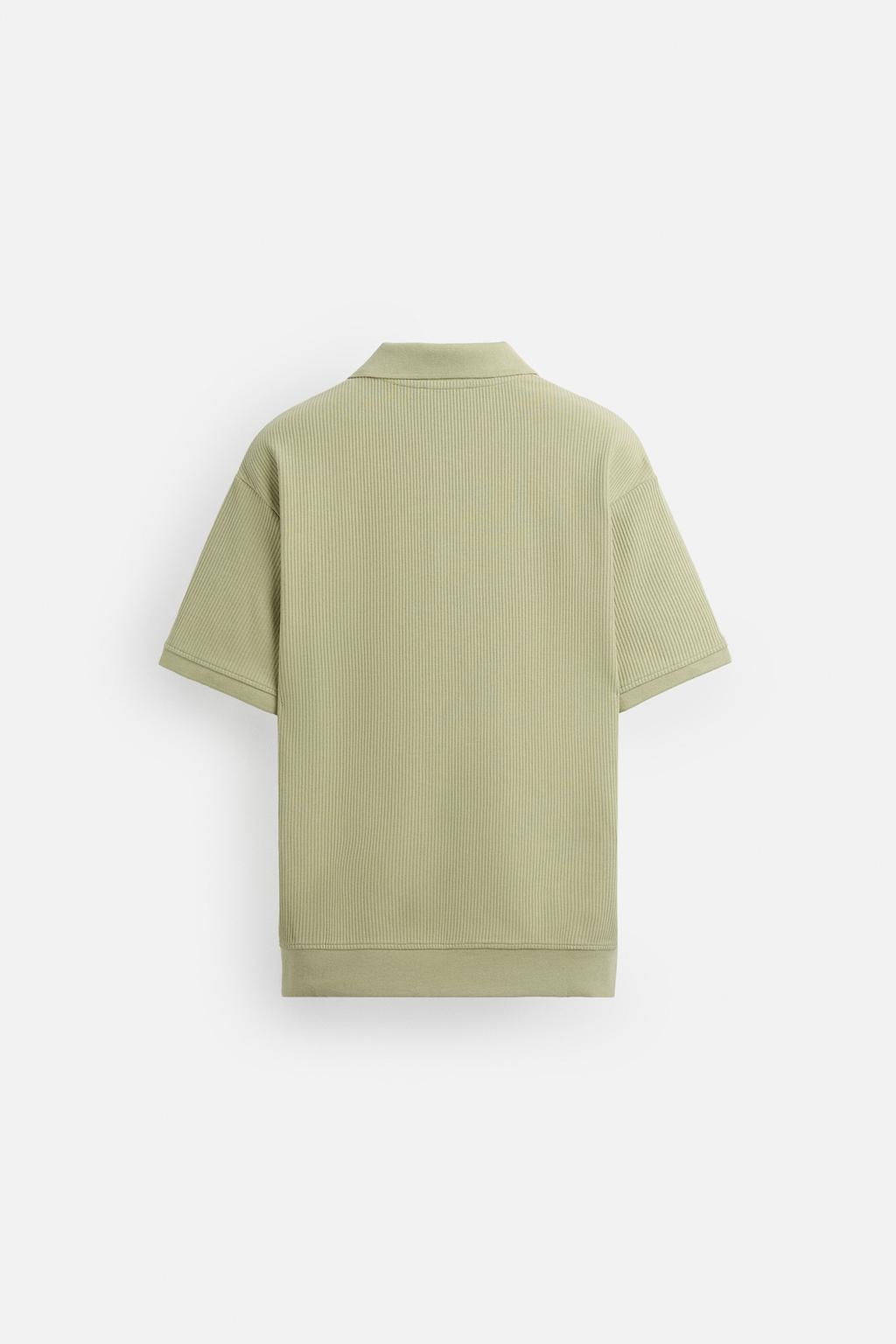 VERTICAL TEXTURED POLO SHIRT