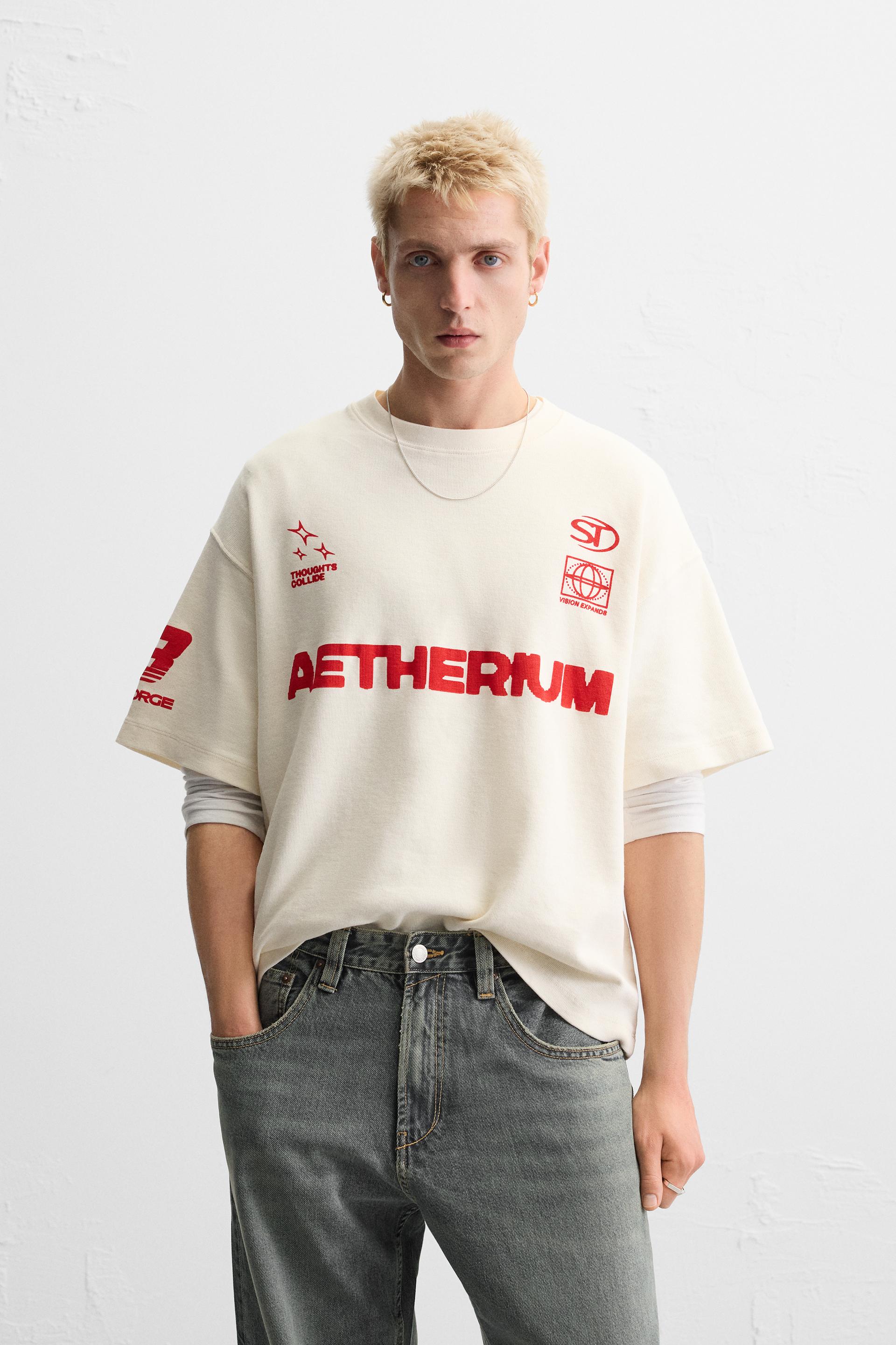 TEXTURED SLOGAN SWEATSHIRT